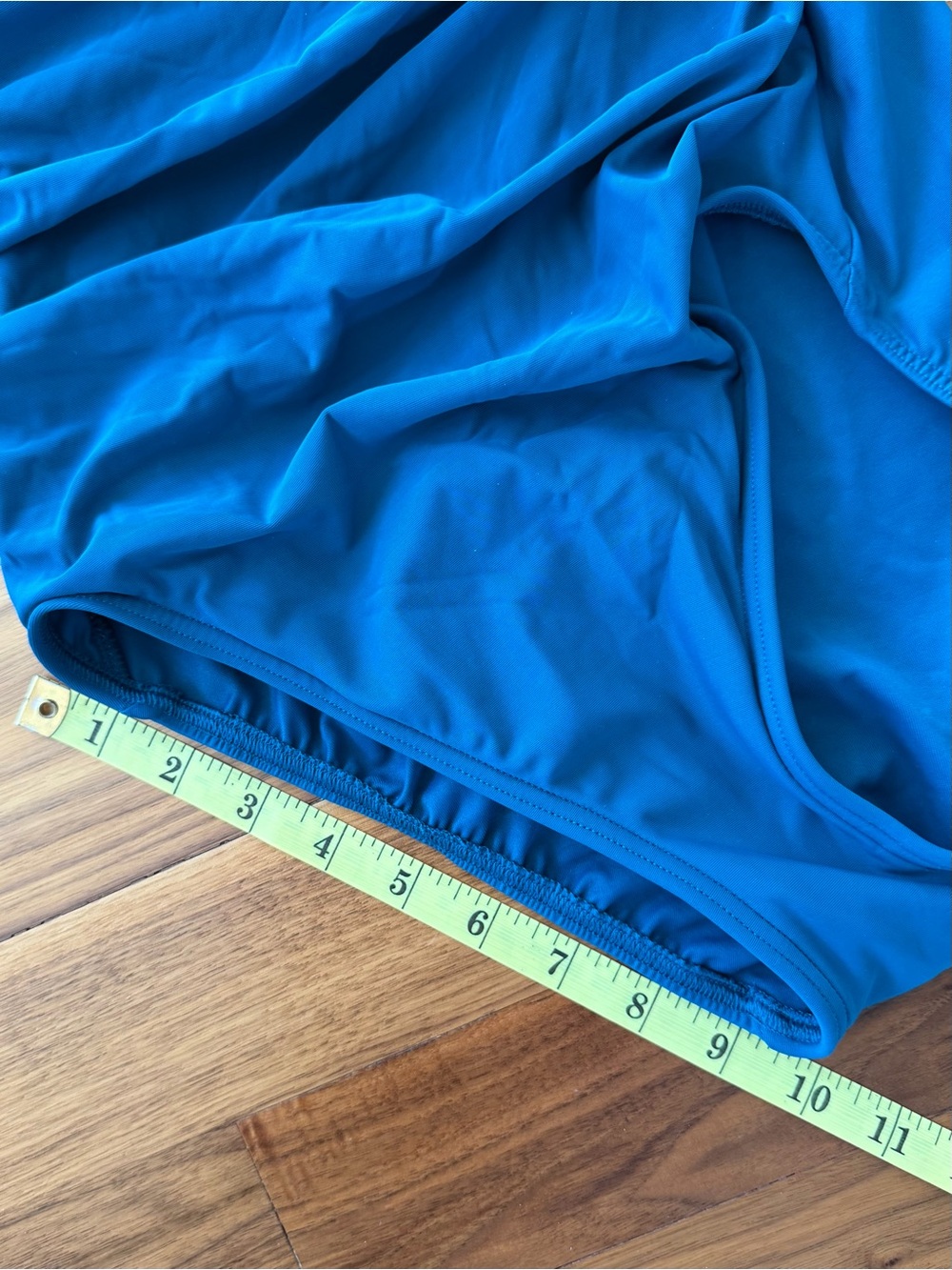 NWT Lands End Slendersuit Teal Ruched One Piece Swimsuit Sz 8 Peacock Blue Green - Picture 7 of 10